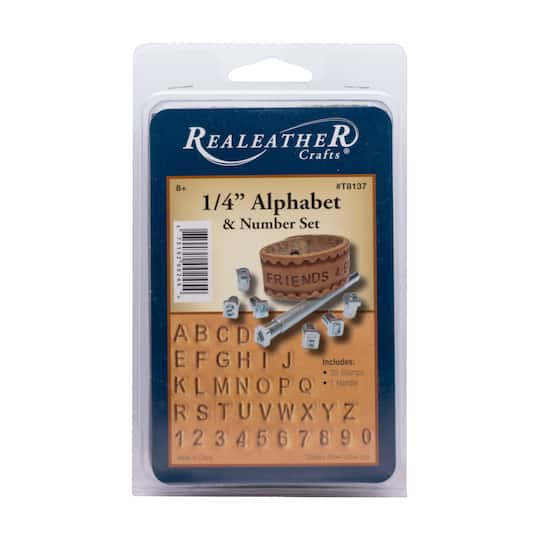 Realeather&#xAE; Alphabet &#x26; Numbers Leather Stamp Set